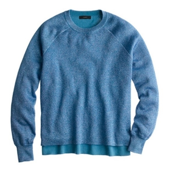 J. Crew Sweaters - 3/$25 J CREW Sparkle Side Slit Sweater Blue XS